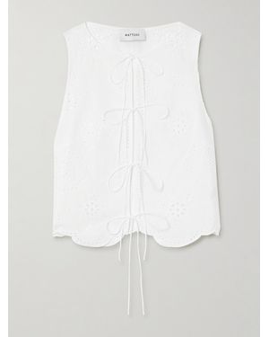 Matteau Scalloped Broderie Anglaise Cotton Top - White