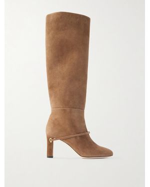 Jennifer Chamandi Samuele 85 Suede Knee Boots - Brown