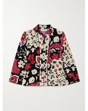 Maison Mayle Nadege Printed Silk-Crepe Blouse - Red
