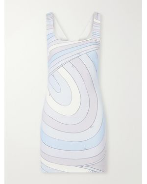 PUCCI Printed Stretch-Jersey Mini Dress - White