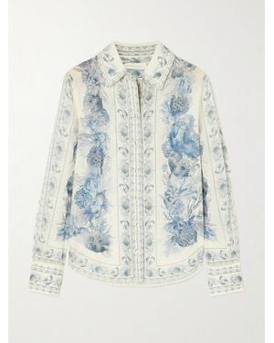 Zimmermann Wanderlust Printed Cotton Shirt - Blue