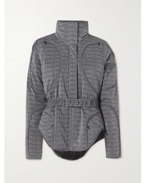 McQ Long Now Jacke Aus Wattiertem, Kariertem Matelassé Aus Shell - Grau