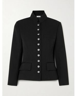 Emporio Sirenuse Tolly Embellished Wool-Twill Jacket - Black
