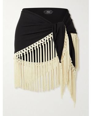 ‎Taller Marmo Mini Lido Set Aus Badeanzug Und Pareo Mit Fransen - Schwarz