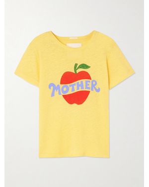 Mother The Lil Sinful Printed Cotton-Jersey T-Shirt - Yellow