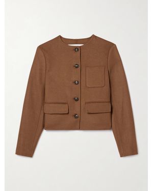 Veronica Beard Lyssa Cropped Wool-Blend Jacket - Brown
