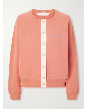 Mother The Boxy Cotton Cardigan - Pink