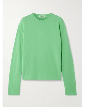 AURALEE Cashmere And Silk-Blend Jumper - Green