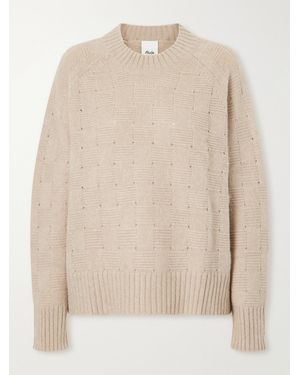Allude Cashmere And Silk-Blend Sweater - Natural