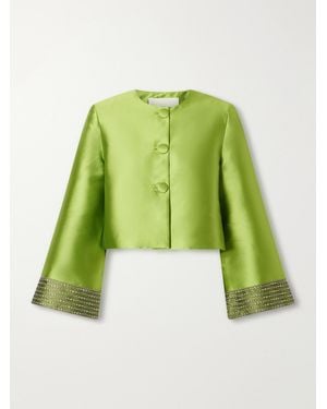 D'Estree Ruby Satin Blazer - Green