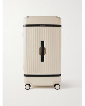 Paravel Aviator Trunk Vegan Leather-Trimmed Recycled-Hardshell Suitcase - Natural