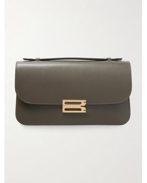 Victoria Beckham Dorian Leather Clutch - Grey