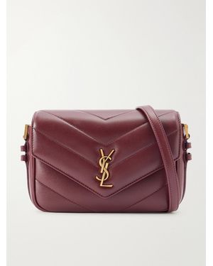 Saint Laurent Loulou Toy Matelassé Leather Shoulder Bag - Lila