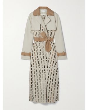 Partow Mason Cutout Cotton-Twill Trench Coat - Natural