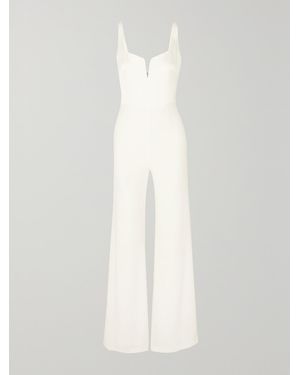 Galvan London Panelled Crepe Jumpsuit - White