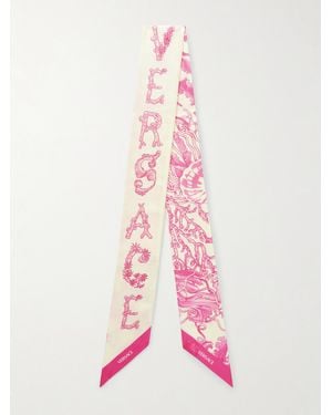 Versace Tuch Aus Bedrucktem Seiden-Twill - Pink