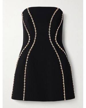 Jenny Packham Lovebug Trägerloses Minikleid Aus Crêpe Mit Kristallen - Schwarz