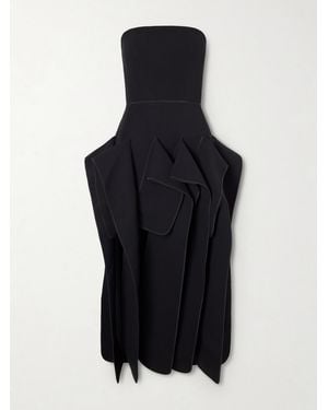 Maticevski Breakout Strapless Crepe Midi Dress - Black