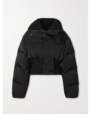 Givenchy Quilted Shell And Ribbed Wool-Blend Down Jacket - Black