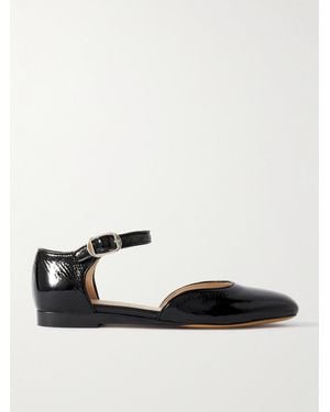 Le Monde Beryl Patent-Leather Mary Jane Ballet Flats - White