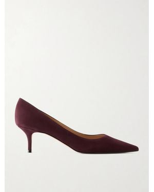 Gianvito Rossi 55 Suede Court Shoes - Brown