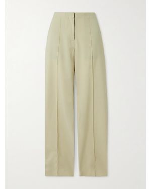 Faithfull the Brand Emilie Hose Mit Geradem Bein Aus Twill Mit Falten - Weiß