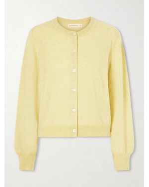 &Daughter Enya Cashmere And Cotton-Blend Cardigan - Yellow