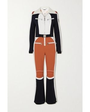 Chloé Fusalp Belted Wool-trimmed Panelled Ski Suit - Orange