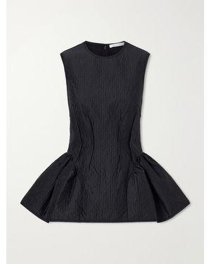 Cecilie Bahnsen Daimi Ruffled Cloqué Top - Black