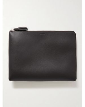 Lemaire Textured-Leather Pouch - Black