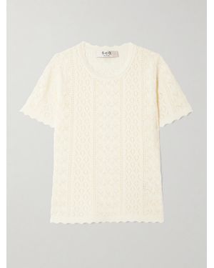 Sea Georgia Oberteil Aus Pointelle-Strick - Natur