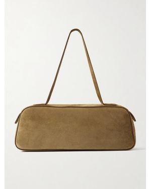 KHAITE Simona Schultertasche Aus Veloursleder - Natur