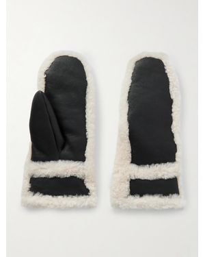 Yves Salomon Shearling Mittens - Black