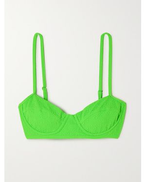 Mara Hoffman Net Sustain Lua Recycled Popcorn Underwired Bikini Top - Green