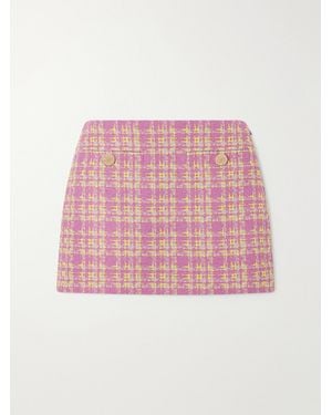 Gucci Cotton-Blend Tweed Mini Skirt - Pink