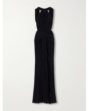 Elie Saab Draped Jersey Gown - Black
