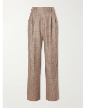Blazé Milano Fox Checked Wool Trousers - Natural
