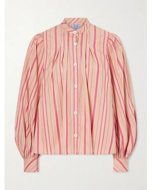 Thierry Colson Yana Striped Cotton-Poplin Blouse - Pink