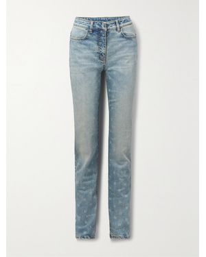 Givenchy Printed High-Rise Skinny Jeans - Blue