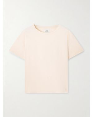 Loulou de Saison Telanto Embroidered Supima Cotton-Jersey T-Shirt - Natural