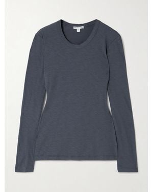 James Perse Oberteil Aus Baumwoll-Jersey - Blau