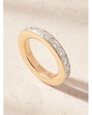 Pomellato Iconica 18-Karat Rose And Rhodium-Plated Diamond Ring - Natural