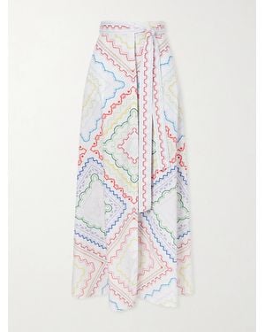 Mary Katrantzou Printed Cotton-Blend Midi Coverup - White
