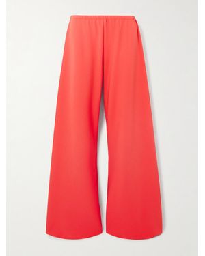 La Ligne Colby Hose Mit Weitem Bein Aus Recyceltem Crêpe - Rot