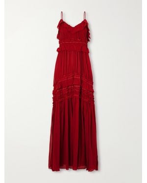 Ulla Johnson Dorothea Gathered Ruffled Silk-Chiffon Gown