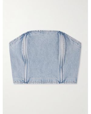 Wardrobe NYC Trägerloses Oberteil Aus Denim - Blau