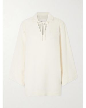 Lisa Marie Fernandez Tie-Detailed Woven Tunic - White