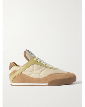 Chloé Kick Sneakers Aus Veloursleder Und Leder - Natur
