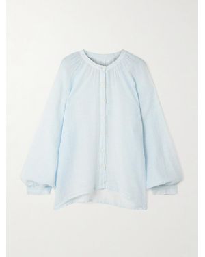lemlem Mita Bluse Aus Baumwollgaze - Blau