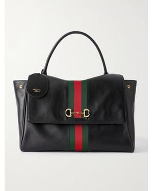 Gucci Paparazzo Leather Shoulder Bag - Black